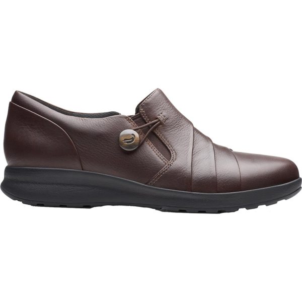 Women s Clarks Un Adorn Loop Dark Brown Leather on Sale