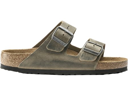 Men s Birkenstock Arizona Soft Footbed Faded Khaki Oiled Leather Discount