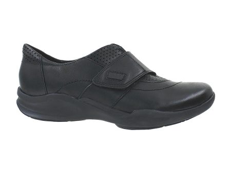 Women s Clarks Wave Groove Black Leather Sale