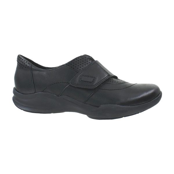 Women s Clarks Wave Groove Black Leather Sale