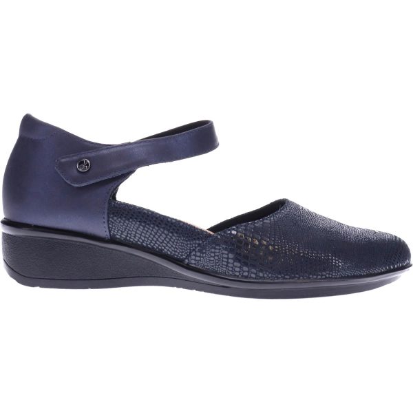 Women s Revere Osaka Sapphire Navy Lizard Leather Hot on Sale