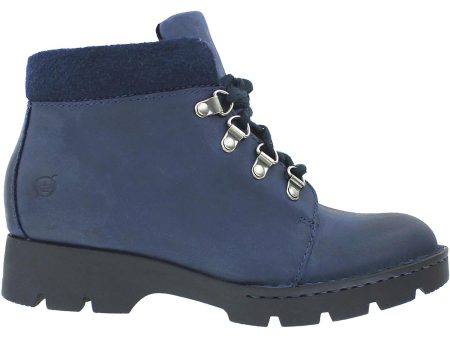 Women s Born Sopris Blue Navy Leather Wool Fashion