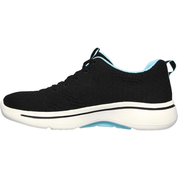 Women s Skechers GOwalk Arch Fit Unify Black Aqua Fabric Cheap