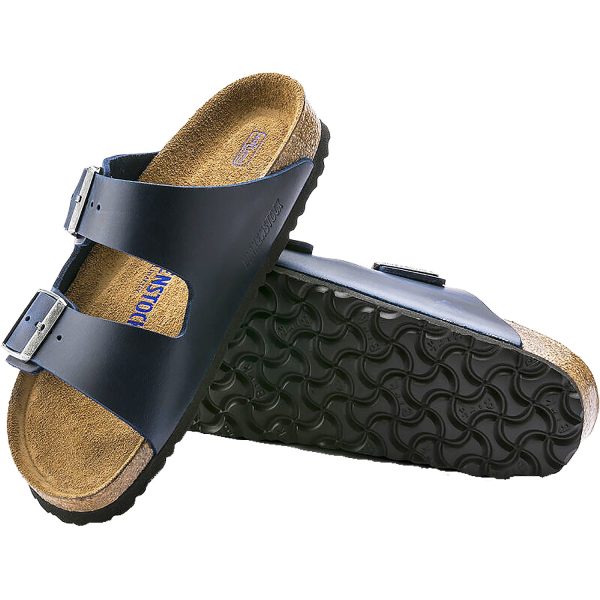 Women s Birkenstock Arizona Soft Footbed Blue Oiled Nubuck Online