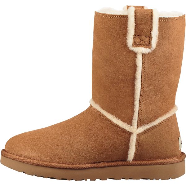 Women s UGG Classic Short Spill Seam Chestnut Suede Fashion