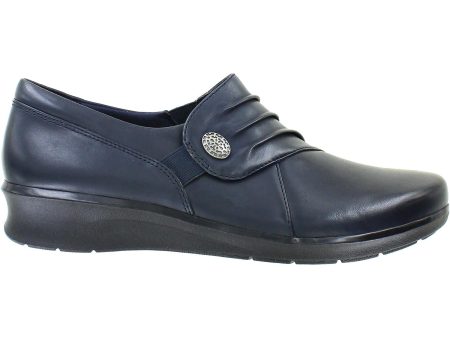 Women s Clarks Hope Roxanne Navy Leather Hot on Sale