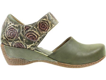 Women s L Artiste by Spring Step Gloss-Pansy Olive Leather Sale