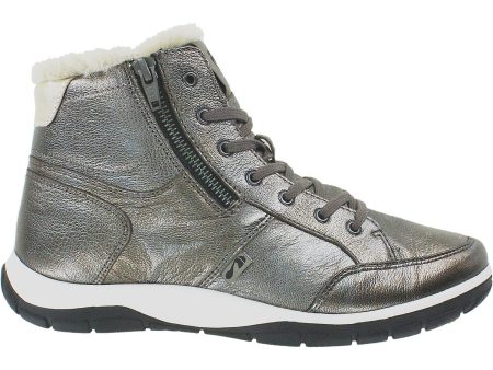 Women s Strive Chatsworth Anthracite Metallic Leather Cheap