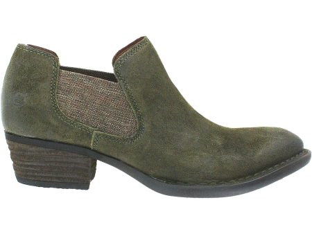 Women s Born Dallia Green Herb Distressed Suede For Cheap