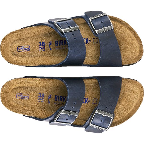 Women s Birkenstock Arizona Soft Footbed Blue Oiled Nubuck Online