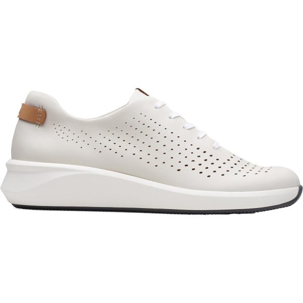 Women s Clarks Un Rio Tie White Leather Supply