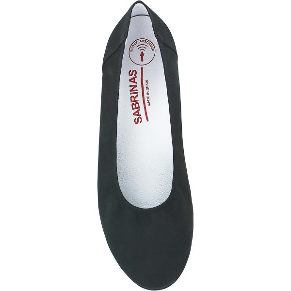 Women s Sabrinas Bruselas 85009 with Removable Arch Support Footbed Black Nubuck Online Hot Sale