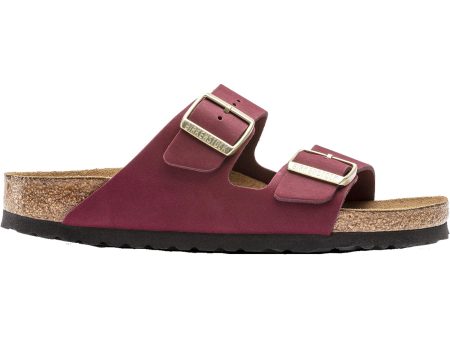 Women s Birkenstock Arizona Soft Footbed Maroon Nubuck Online now