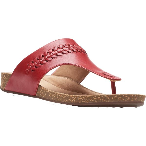 Women s Clarks Un Perri Vibe Red Leather Hot on Sale