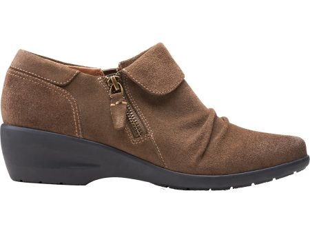 Women s Clarks Rosely Lo Dark Olive Suede Online