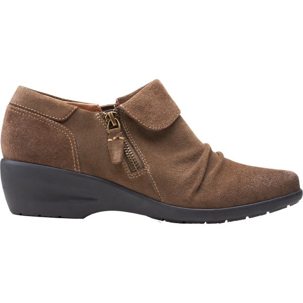 Women s Clarks Rosely Lo Dark Olive Suede Online