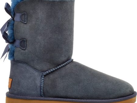 Women s UGG Bailey Bow II Navy Sheepskin Discount