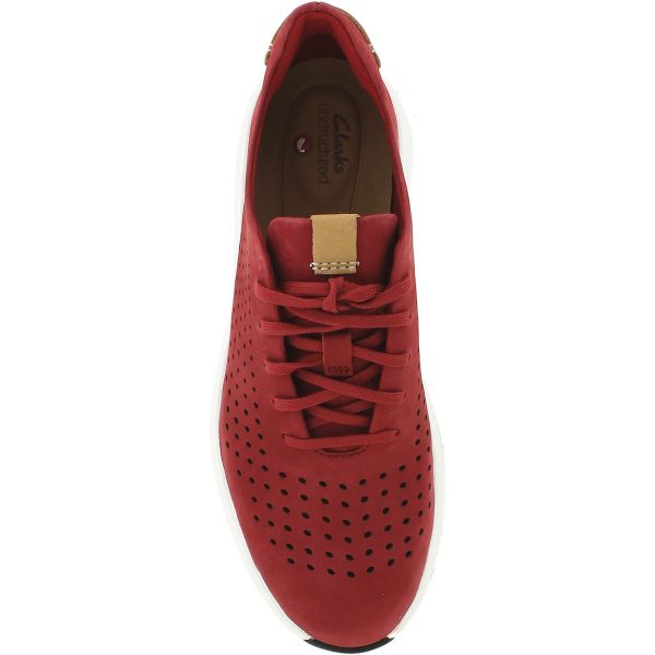 Women s Clarks Un Rio Tie Red Nubuck For Cheap