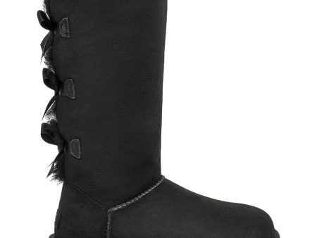 Women s UGG Bailey Bow Tall II Black Sheepskin Discount