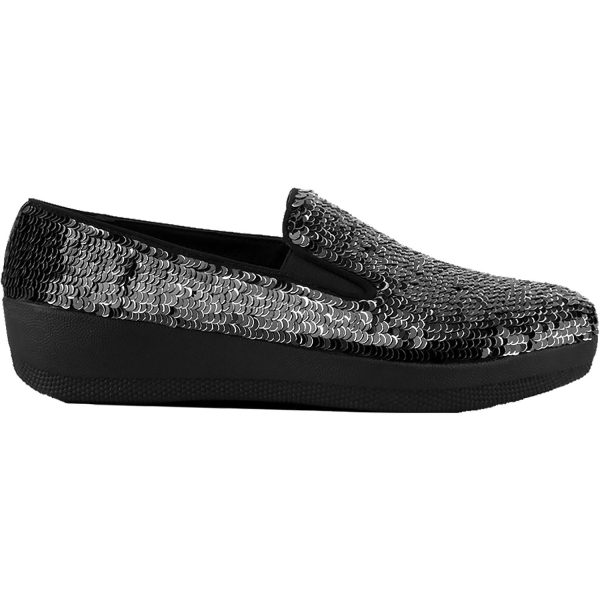 Women s Fit Flop Superskate Sequins Black Leather Online Hot Sale