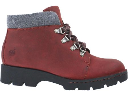 Women s Born Sopris Red Grey Leather Wool Sale