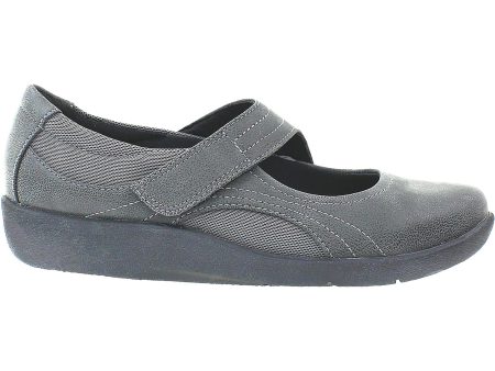 Women s Clarks Cloudsteppers Sillian Bella Grey Synthetic Nubuck For Discount