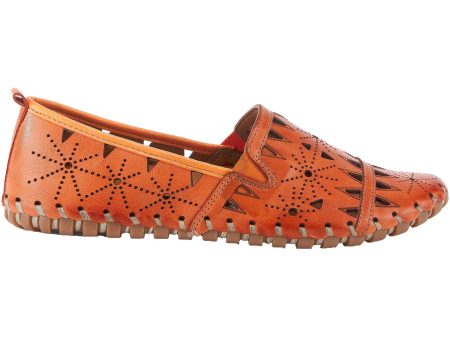 Women s Spring Step Fusaro Orange Leather Hot on Sale