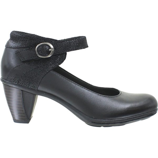 Women s Earth Garnet Black Leather Cheap