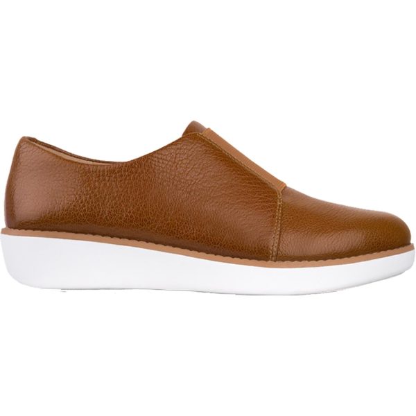 Women s Fit Flop Laceless Derby Tan Leather For Sale