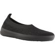 Women s FitFlop Uberknit Slip-On Ballerina All Black Knit Fabric Fashion