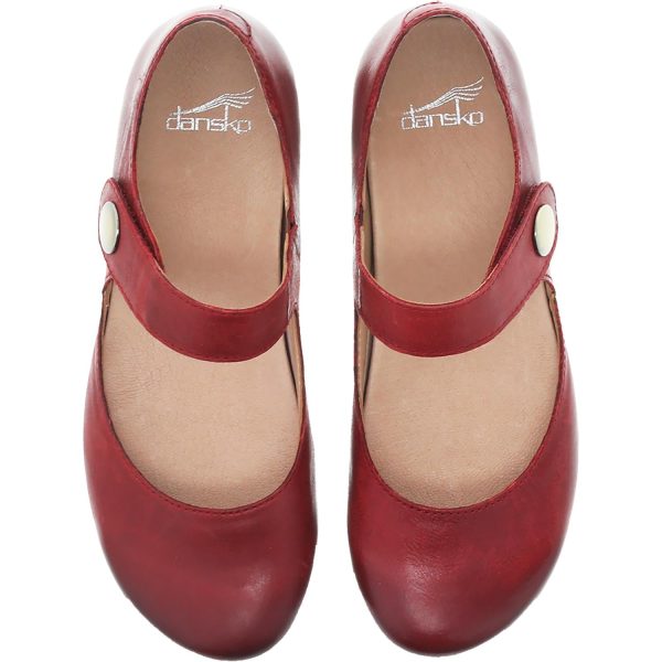 Women s Dansko Beatrice Red Waxy Burnished Leather For Cheap