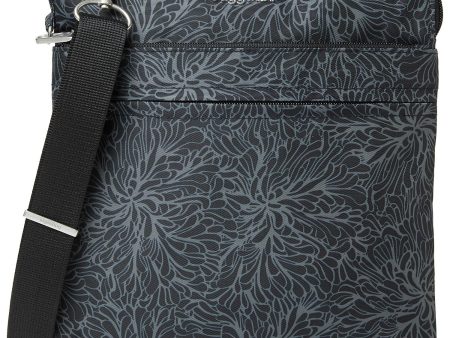 Baggallini Anti-Theft Harbor Crossbody Bag Midnight Blossom Nylon Online now