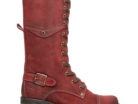 Women s Taos Tall Crave Garnet Rugged Leather For Sale