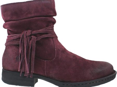 Women s Born Cross Burgundy Distressed Leather For Discount