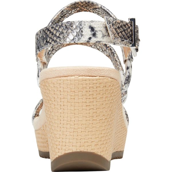 Women s Vionic Kora Raffia Silver Metallic Boa Leather Sale