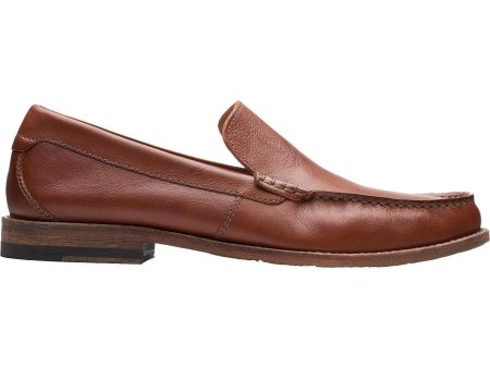 Men s Clarks Pace Barnes Dark Tan Leather For Sale