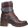 Women s Taos Crave Bordeaux Plaid Leather Fabric Hot on Sale