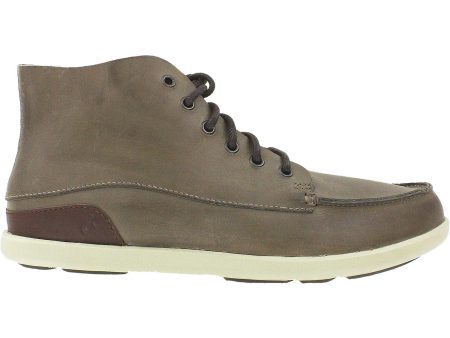 Men s OluKai Nalukai Boot Husk Silt Leather Online Hot Sale