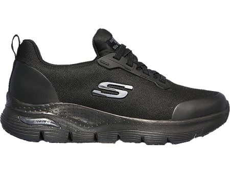 Women s Skechers Arch Fit SR Vermical Black Mesh Discount