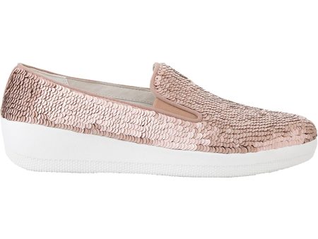 Women s Fit Flop Superskate Sequins Nude Leather Hot on Sale