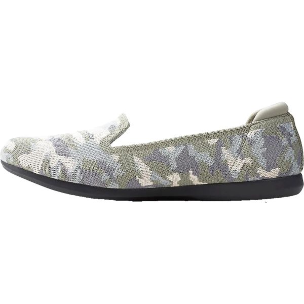 Women s Clarks Cloudsteppers Carly Dream Khaki Camo Textile Hot on Sale