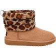 Women s UGG Fluff Mini Quilted Leopard Amphora Sheepskin Cheap