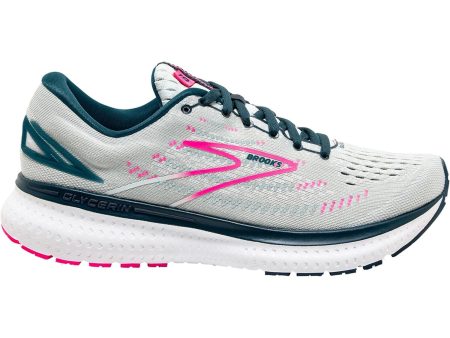 Women s Brooks Glycerin 19 Ice Flow Navy Pink Mesh Sale