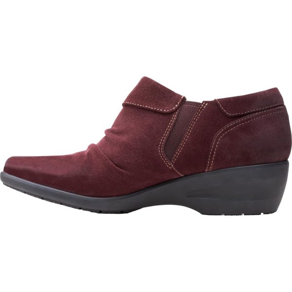 Women s Clarks Rosely Lo Burgundy Suede For Sale