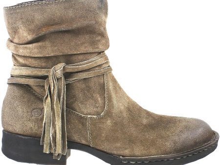 Women s Born Cross Taupe Distressed Leather Hot on Sale