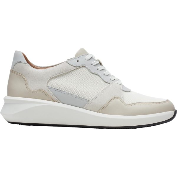 Women s Clarks Un Rio Run White Combi Leather For Discount