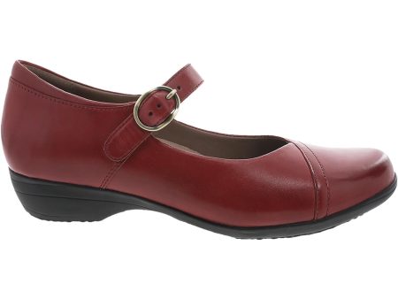 Women s Dansko Fawna Red Burnished Calf Leather Online now