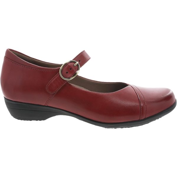 Women s Dansko Fawna Red Burnished Calf Leather Online now