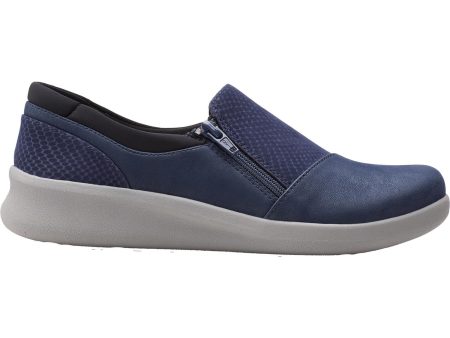 Women s Clarks Cloudsteppers Sillian 2.0 Day Navy Fabric Discount