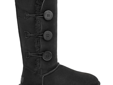 Women s UGG Bailey Button Triplet II Black Sheepskin Online Hot Sale